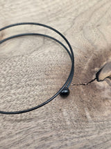 Black Stainless Steel Open Bracelet Bases – 65 mm