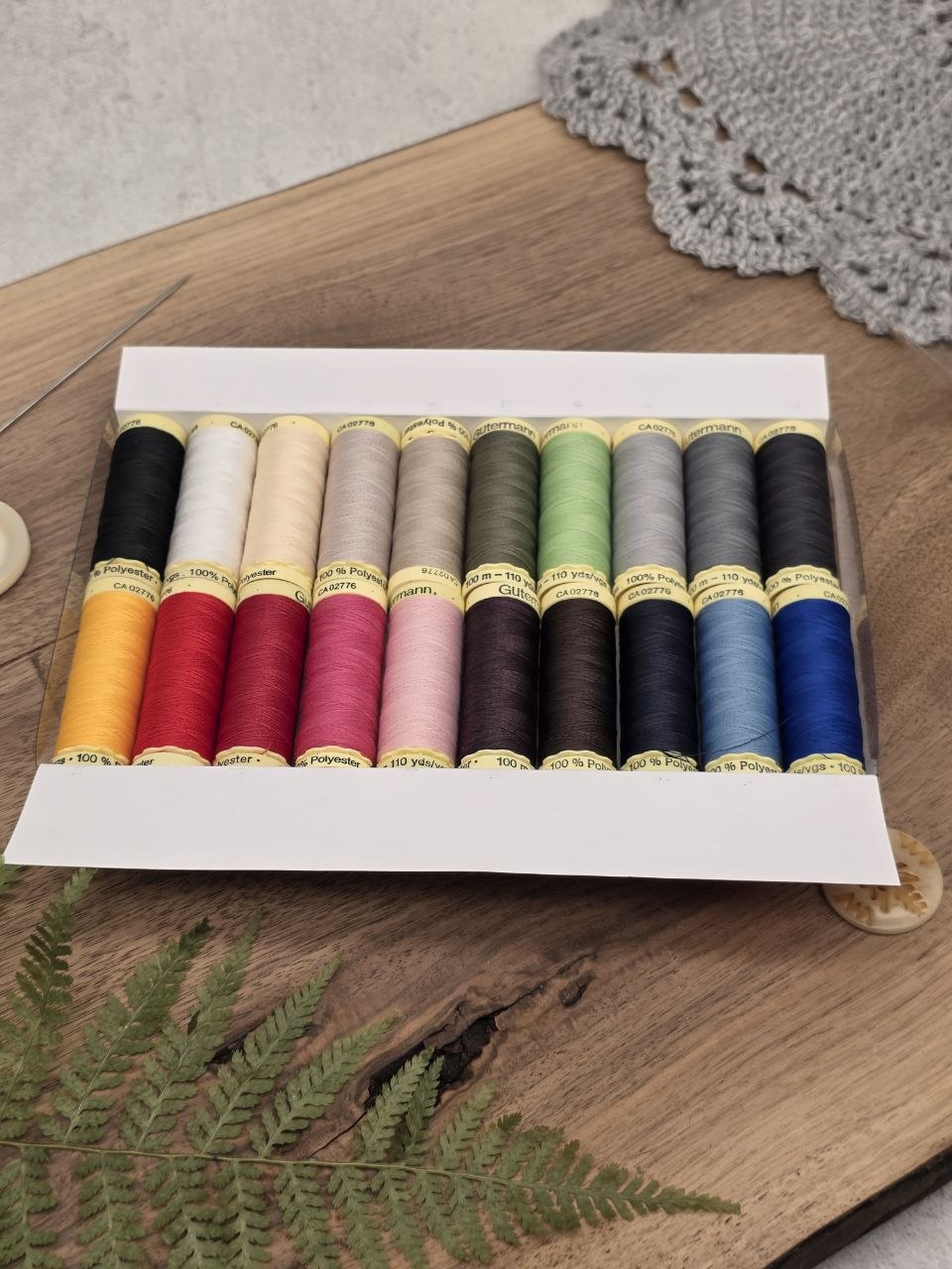 Gütermann Sew-All Thread Set – 20 × 100 m, Assorted Colours