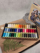 Gütermann Nostalgic Sew-All Thread Set – 48 × 100 m in Vintage Metal Box