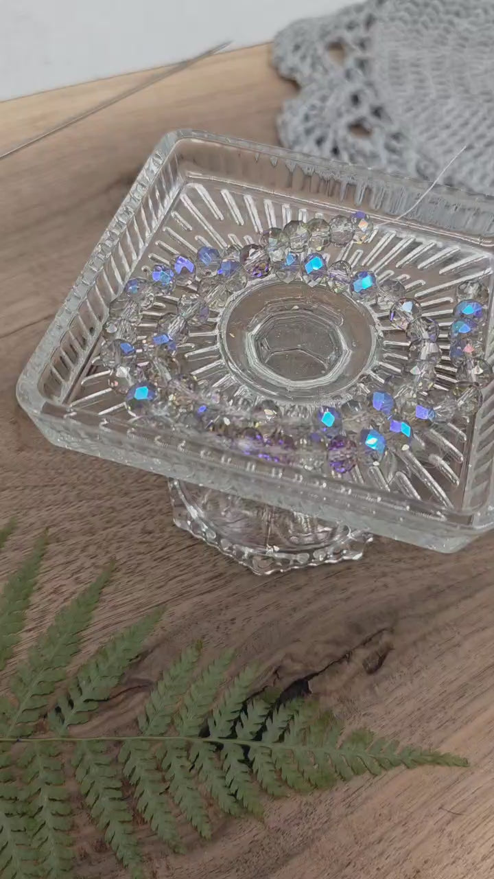 Faceted Glass Rondelle Beads 8 mm – Crystal AB